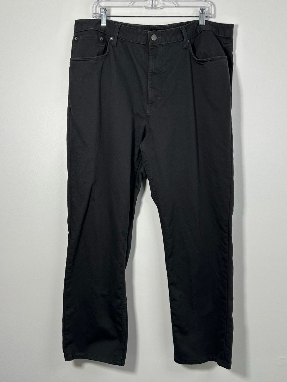 Quince Men’s Black Stretch Cotton 5-Pocket Pants 40x32 Straight Leg
